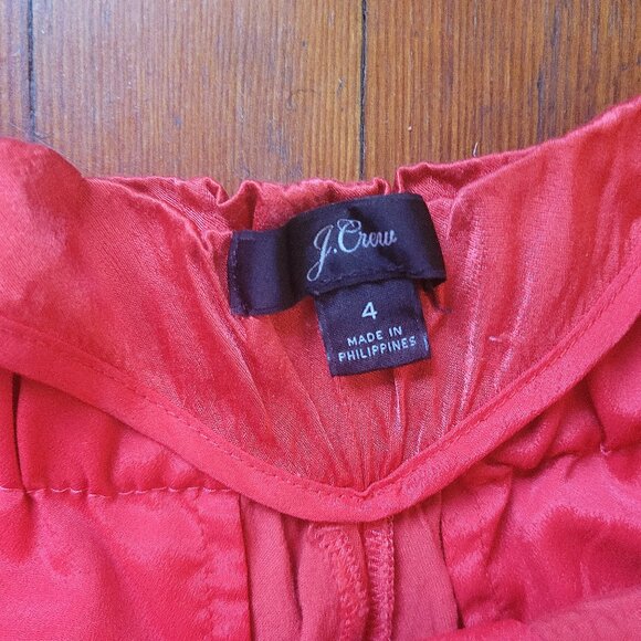 Red Satin J. Crew Pants, sz 4 - Picture 12 of 12